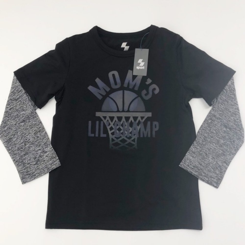 Children’s Place Shirt Long Sleeve Black Gray